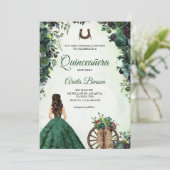 Carte d'invitation de Quinceañera représentant une (Debout devant)