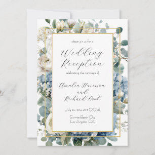 Carte d'invitation de réception de mariage à motif