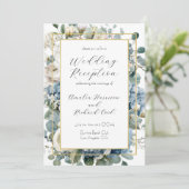 Carte d'invitation de réception de mariage à motif (Debout devant)