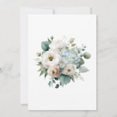Carte d'invitation de réception de mariage à motif (Dos)