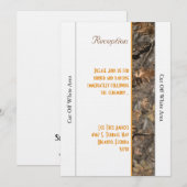 Carte d'invitation de réception de mariage Camo Ch (Devant / Derrière)
