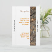 Carte d'invitation de réception de mariage Camo Ch (Debout devant)