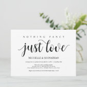 Carte d'invitation de réception de mariage champêt (Debout devant)