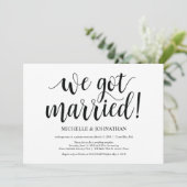 Carte d'invitation de réception de mariage champêt (Debout devant)