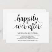 Carte d'invitation de réception de mariage champêt (Devant / Derrière)