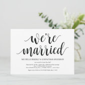 Carte d'invitation de réception de mariage champêt (Debout devant)