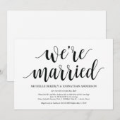 Carte d'invitation de réception de mariage champêt (Devant / Derrière)