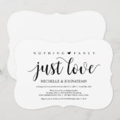 Carte d'invitation de réception de mariage champêt (Devant / Derrière)