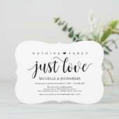 Carte d'invitation de réception de mariage champêt (Debout devant)