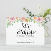 Carte d'invitation de réception de mariage en fuit (Debout devant)
