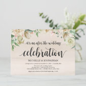 Carte d'invitation de réception de mariage en fuit (Debout devant)