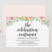 Carte d'invitation de réception de mariage en fuit (Devant / Derrière)