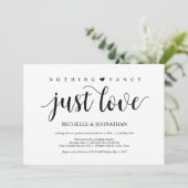 Carte d'invitation de réception de mariage en fuit (Debout devant)