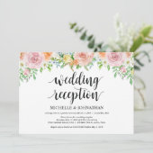 Carte d'invitation de réception de mariage en fuit (Debout devant)