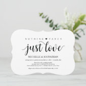 Carte d'invitation de réception de mariage en fuit (Debout devant)