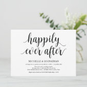 Carte d'invitation de réception de mariage intime  (Debout devant)