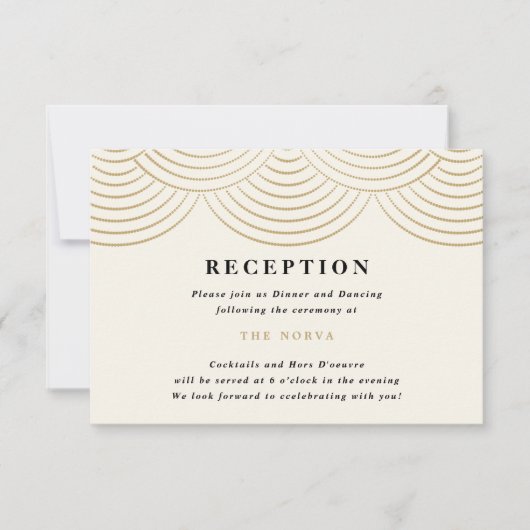 Carte d'invitation de réception de mariage Lumière (Devant)