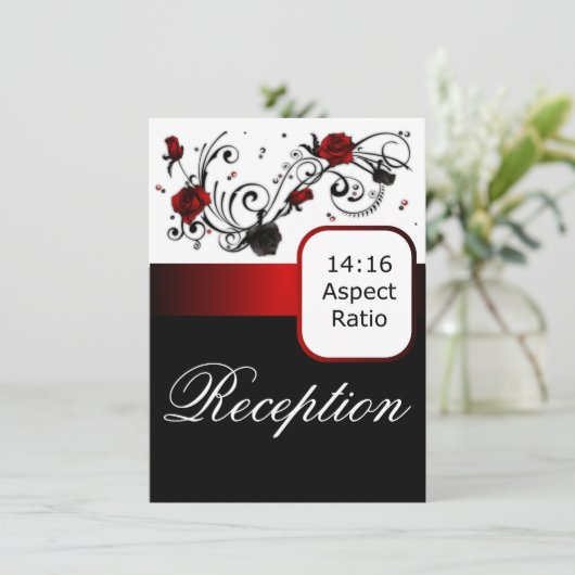 Carte d'invitation de réception de mariage moderne (Debout devant)