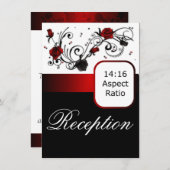 Carte d'invitation de réception de mariage moderne (Devant / Derrière)