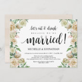 Carte d'invitation de réception de mariage précipi (Devant / Derrière)