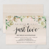 Carte d'invitation de réception de mariage printan (Devant / Derrière)