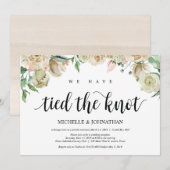 Carte d'invitation de réception de mariage printan (Devant / Derrière)