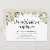 Carte d'invitation de réception de mariage printan (Devant / Derrière)