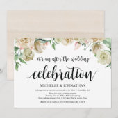 Carte d'invitation de réception de mariage printan (Devant / Derrière)