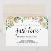 Carte d'invitation de réception de mariage printan (Devant / Derrière)