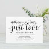 Carte d'invitation de réception de mariage rustiqu (Debout devant)