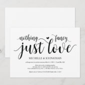 Carte d'invitation de réception de mariage rustiqu (Devant / Derrière)