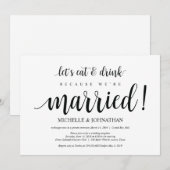 Carte d'invitation de réception de mariage rustiqu (Devant / Derrière)