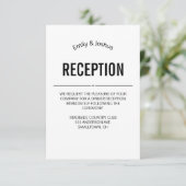 Carte d'invitation de réception modèle mariage per (Debout devant)