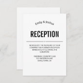 Carte d'invitation de réception modèle mariage per (Devant / Derrière)