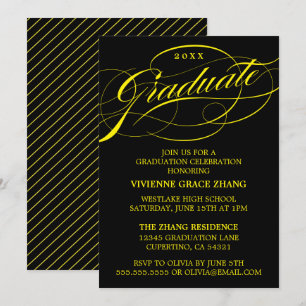 CARTE D'INVITATION DE REMISE DE DIPLÔME DE PARTIE