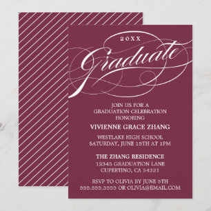 CARTE D'INVITATION DE REMISE DE DIPLÔME DE PARTIE