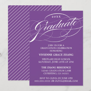 CARTE D'INVITATION DE REMISE DE DIPLÔME DE PARTIE