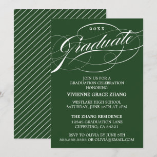 CARTE D'INVITATION DE REMISE DE DIPLÔME DE PARTIE