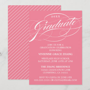 CARTE D'INVITATION DE REMISE DE DIPLÔME DE PARTIE