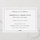 Carte d'invitation de remise de diplôme en papier (Verso)