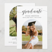 Carte d'invitation de remise de diplômes avec phot (Devant / Derrière)