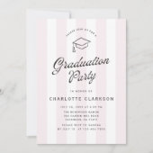 Carte d'invitation de remise de diplômes avec rayu (Devant)