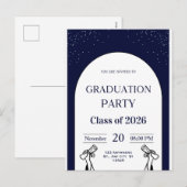 Carte d'invitation de remise de diplômes | Fête de (Devant / Derrière)