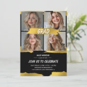 Carte d'invitation de remise de diplômes moderne b (Debout devant)