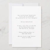 Carte d'invitation de remise de diplômes promotion (Dos)