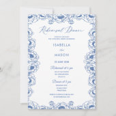 CARTE D'INVITATION DE RÉPÉTITION DE MARIAGE FLEURI (Devant)