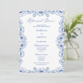 CARTE D'INVITATION DE RÉPÉTITION DE MARIAGE FLEURI (Debout devant)