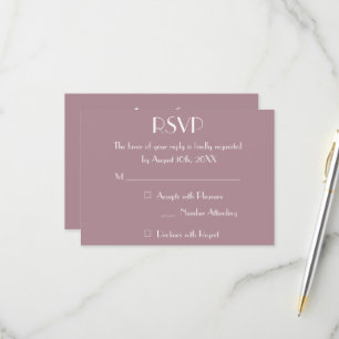 Carte d'invitation de réponse de mariage moderne p
