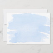 Carte d'invitation de retraite à l'aquarelle bleue (Dos)