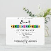 Carte d'invitation de réunion de famille à blocs d (Debout devant)